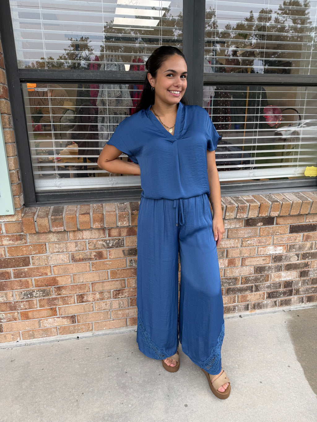 Blue Haven Flowy Pants