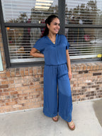 Blue Haven Silk Blouse