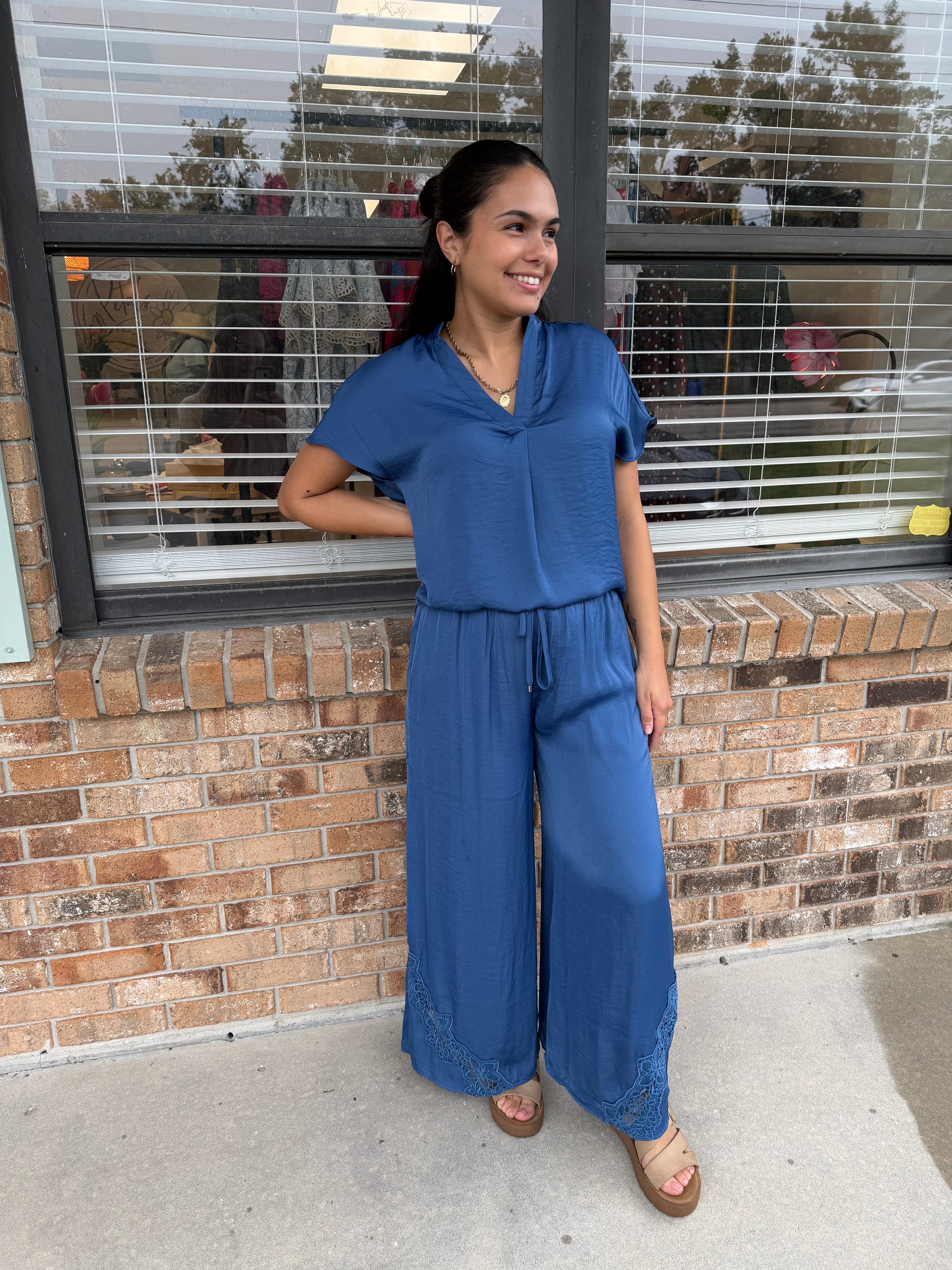 Blue Haven Silk Blouse