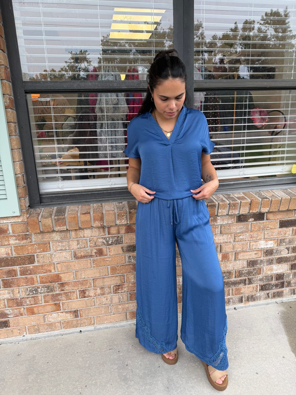 Blue Haven Silk Blouse