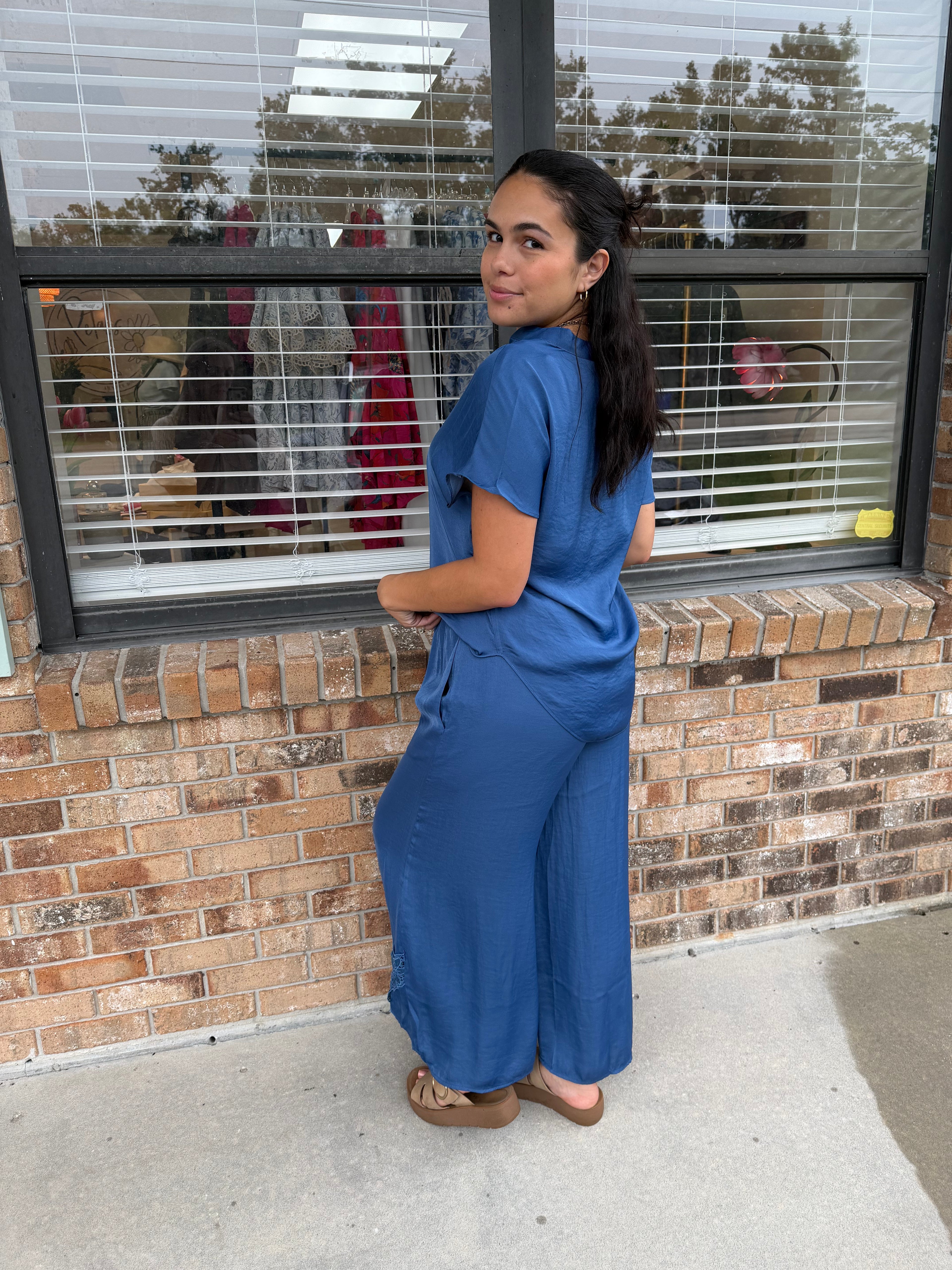 Blue Haven Flowy Pants