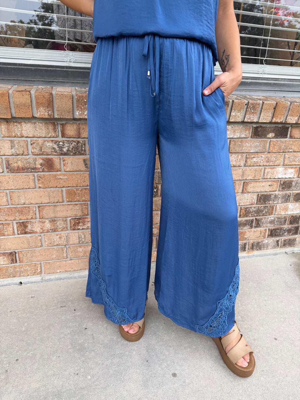 Blue Haven Flowy Pants