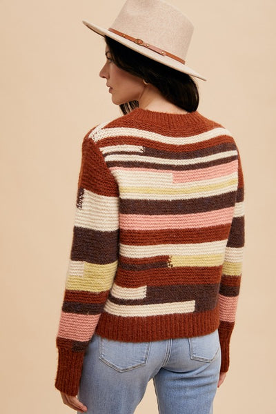 Cozy Brick Stripe Sweater