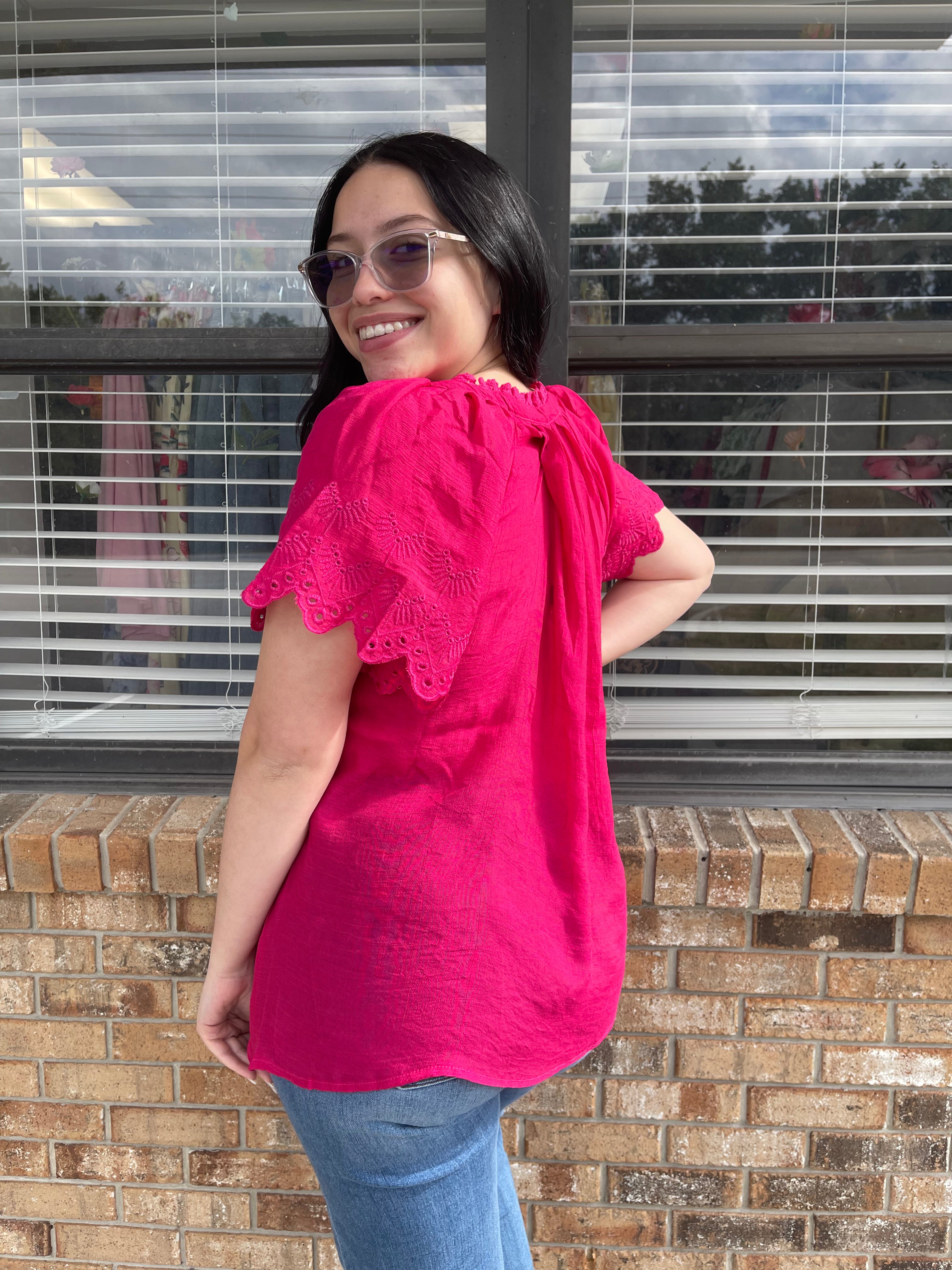 Fuchsia Flirt Top