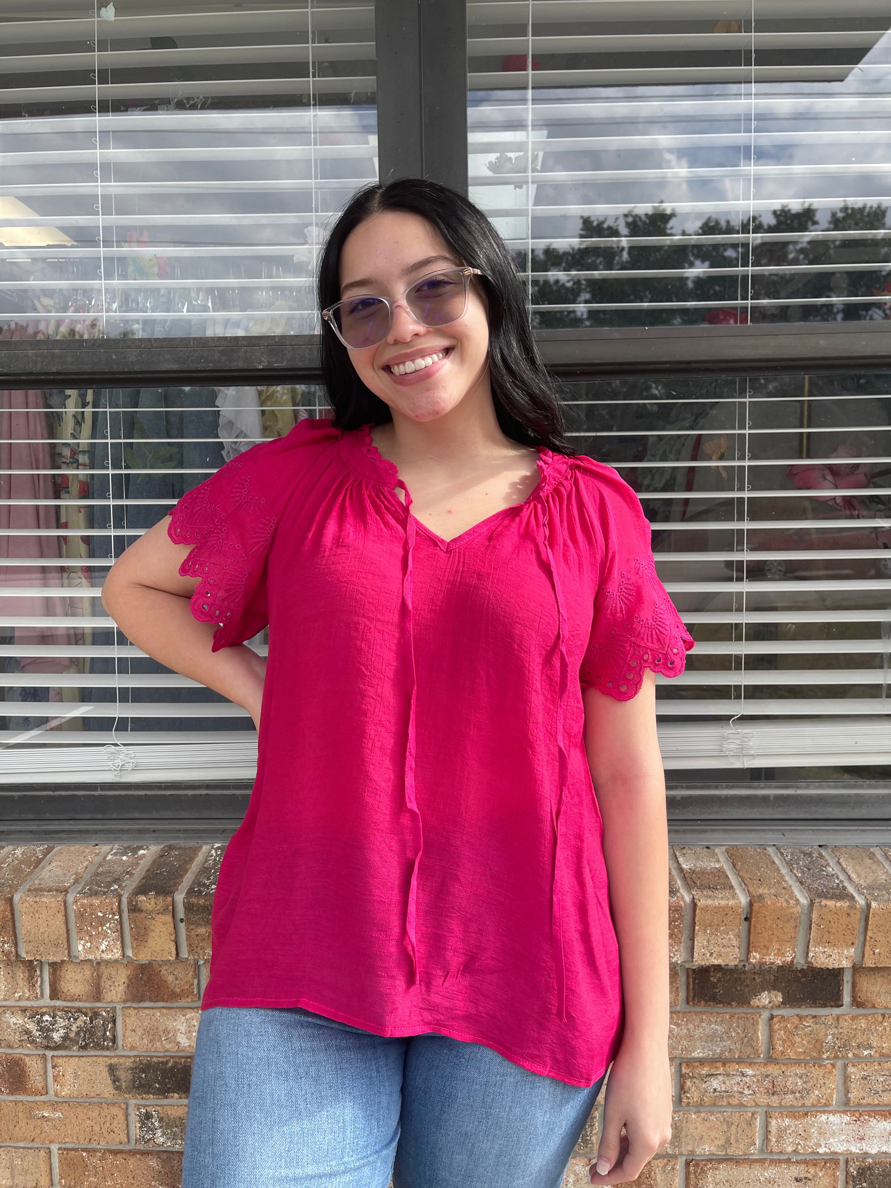 Fuchsia Flirt Top