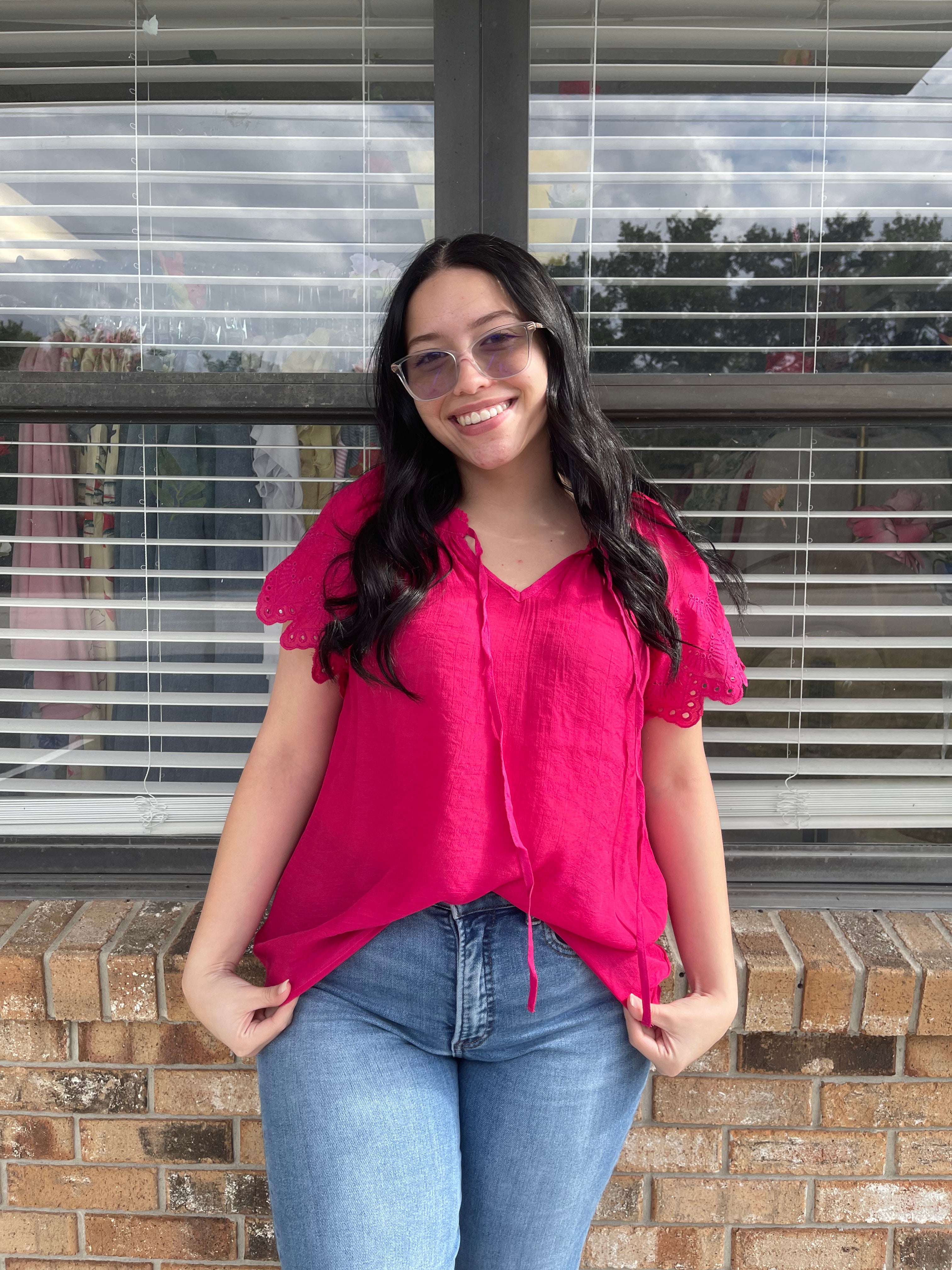 Fuchsia Flirt Top
