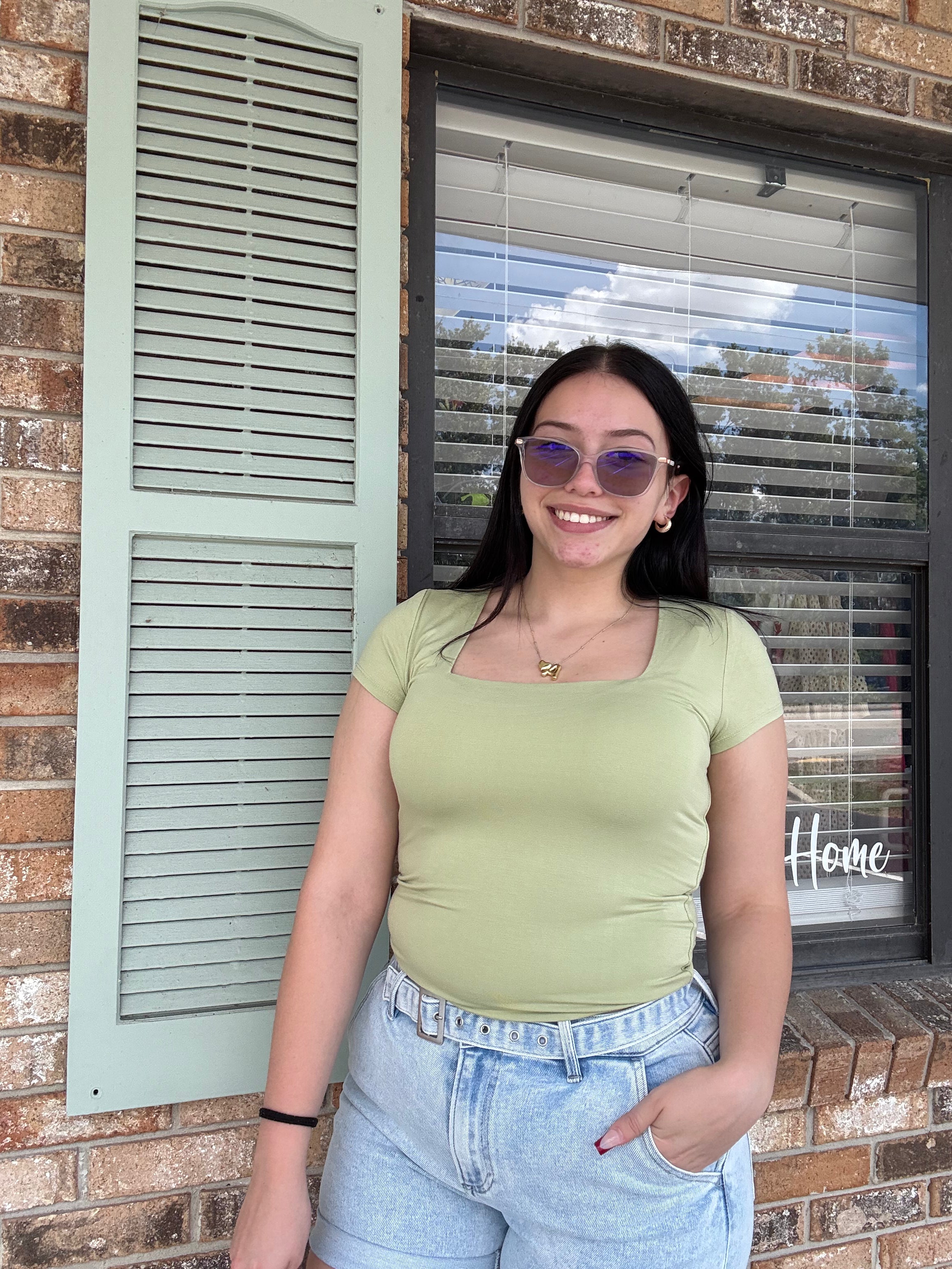 Sweet Pea Square Neck Top