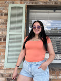 Orange Smoothie Square Neck Top