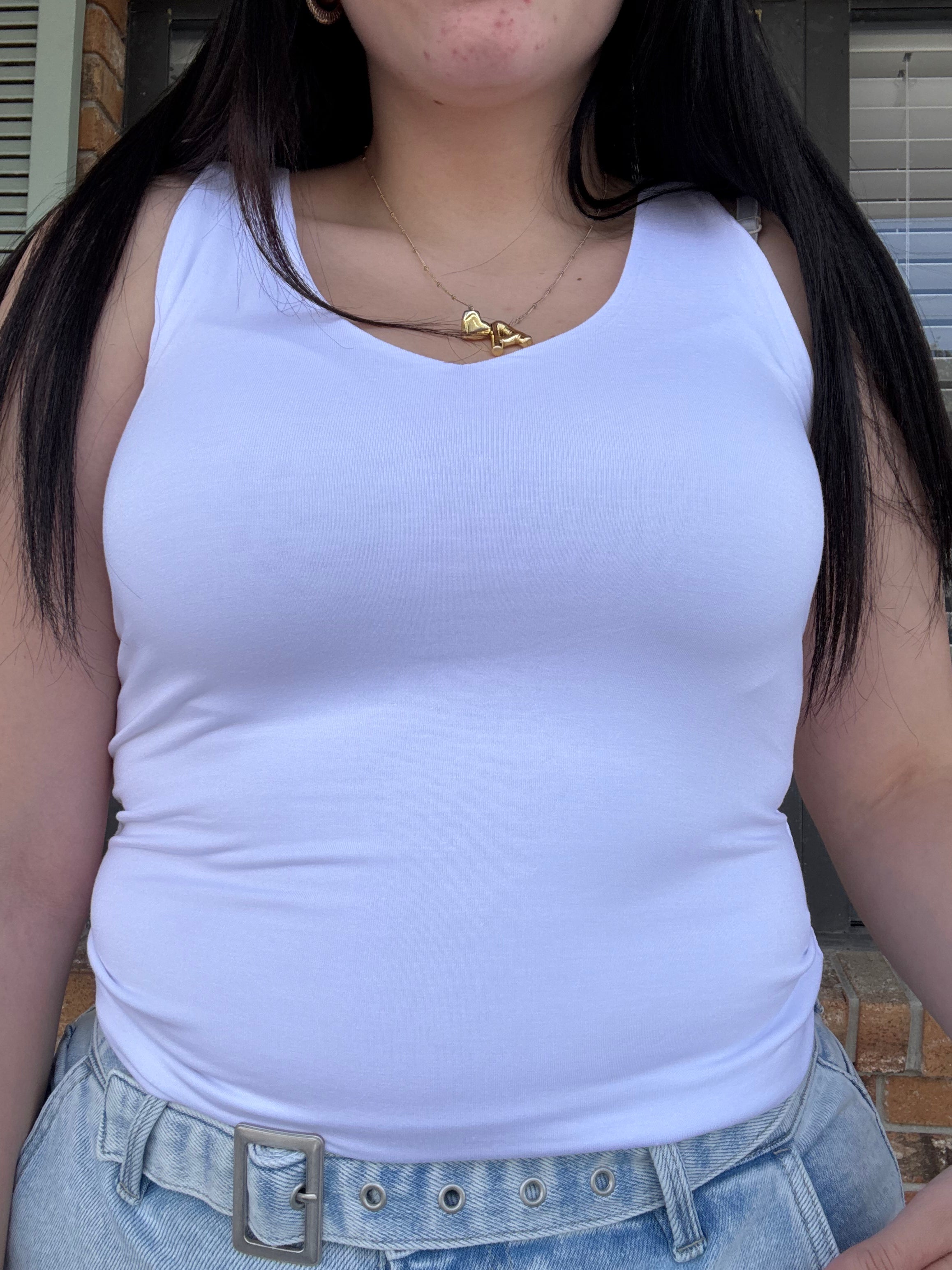 Off-White v-neck tank
