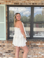 Ivory Sweetheart Tie Romper