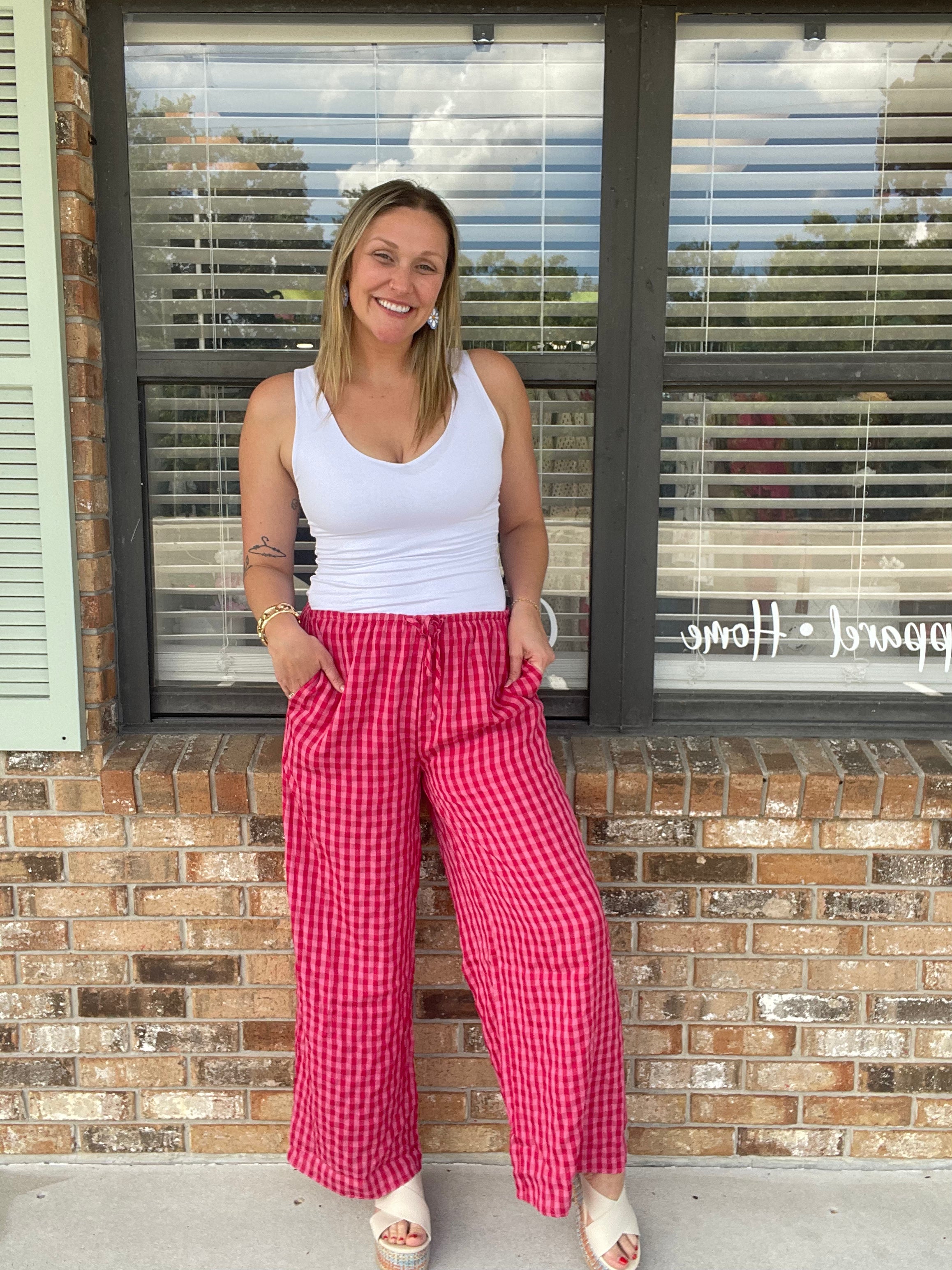 Sweet Picnic Drawstring Relaxed Pants