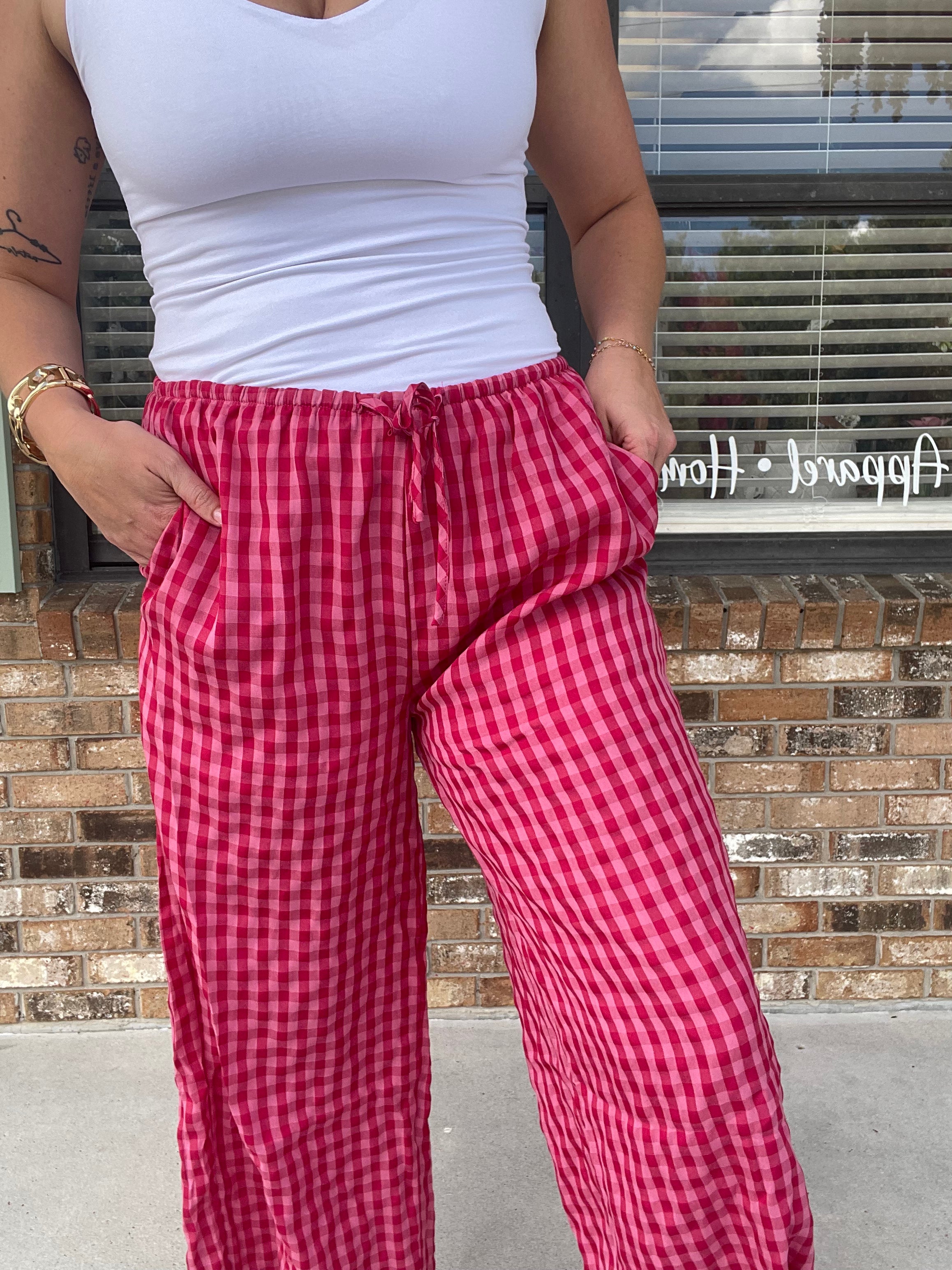 Sweet Picnic Drawstring Relaxed Pants