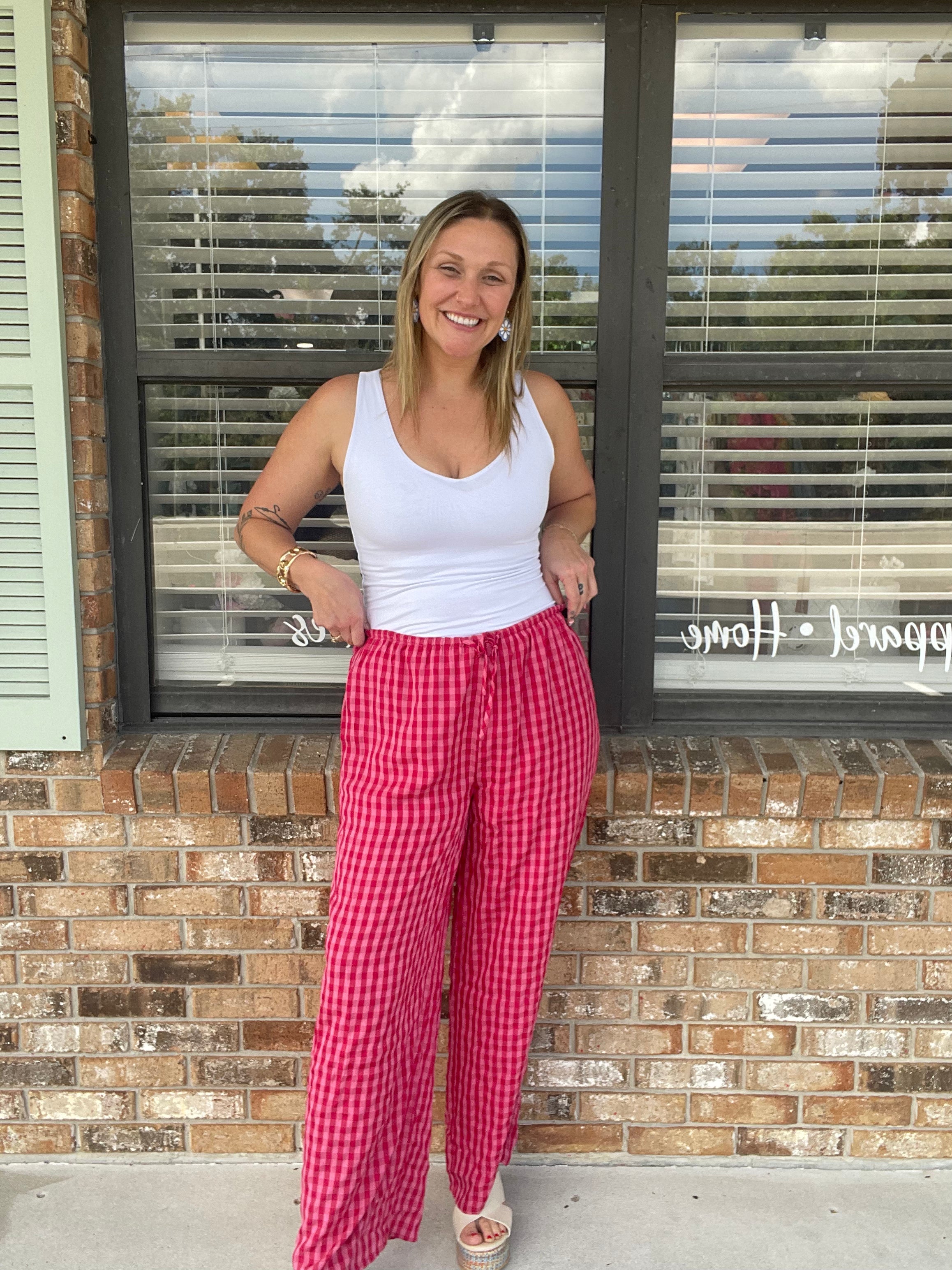Sweet Picnic Drawstring Relaxed Pants