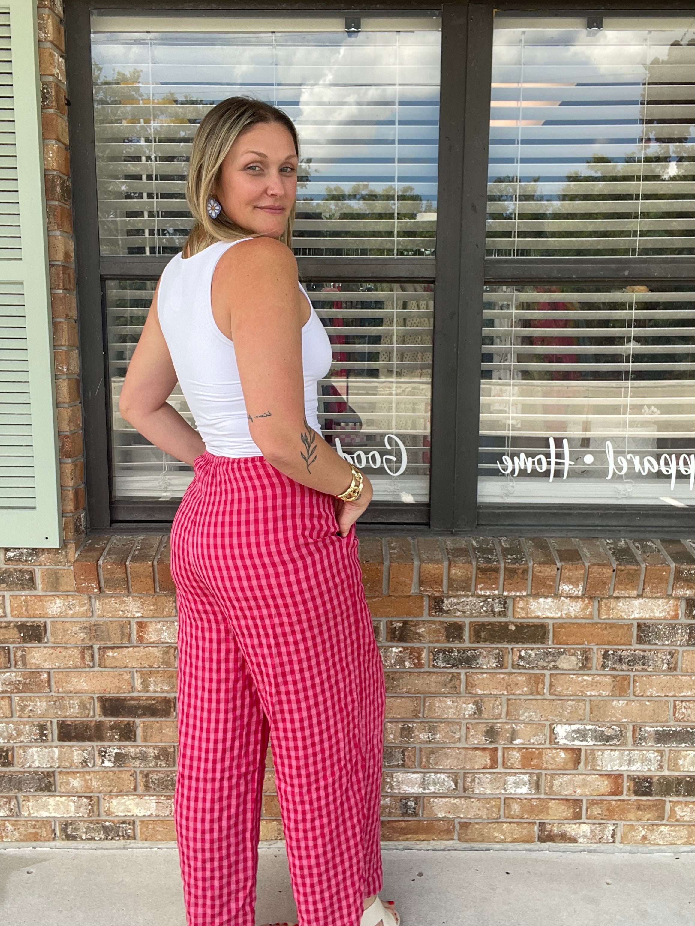 Sweet Picnic Drawstring Relaxed Pants