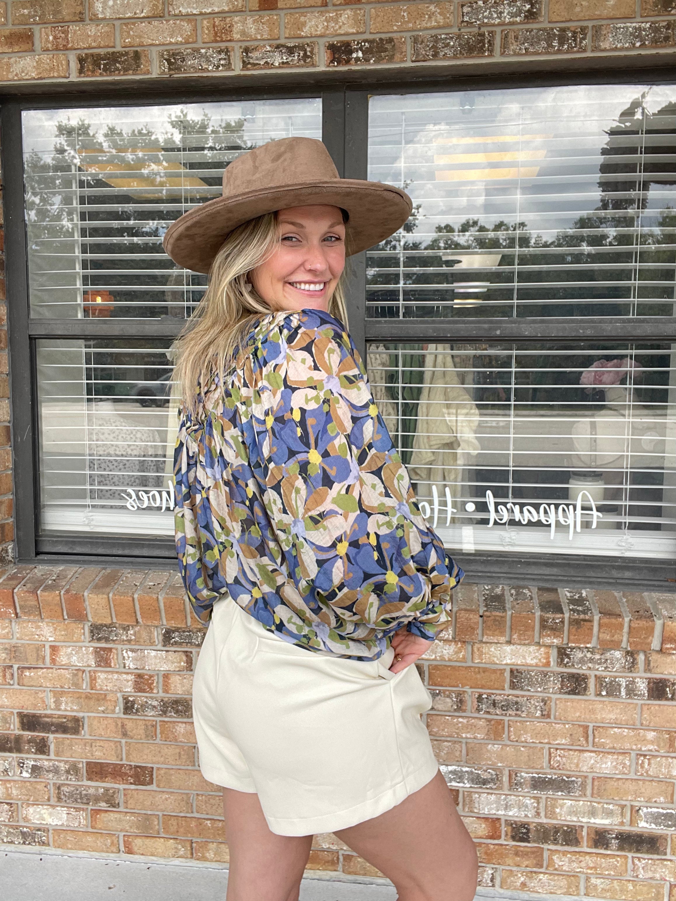 Downtown Faux Cream Leather Shorts