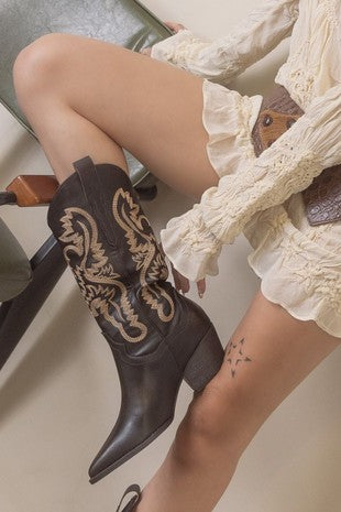 Coffee Cowgirl Boots