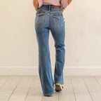 Double Button Flare Jeans