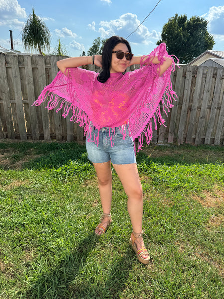 Clematis Knit Poncho