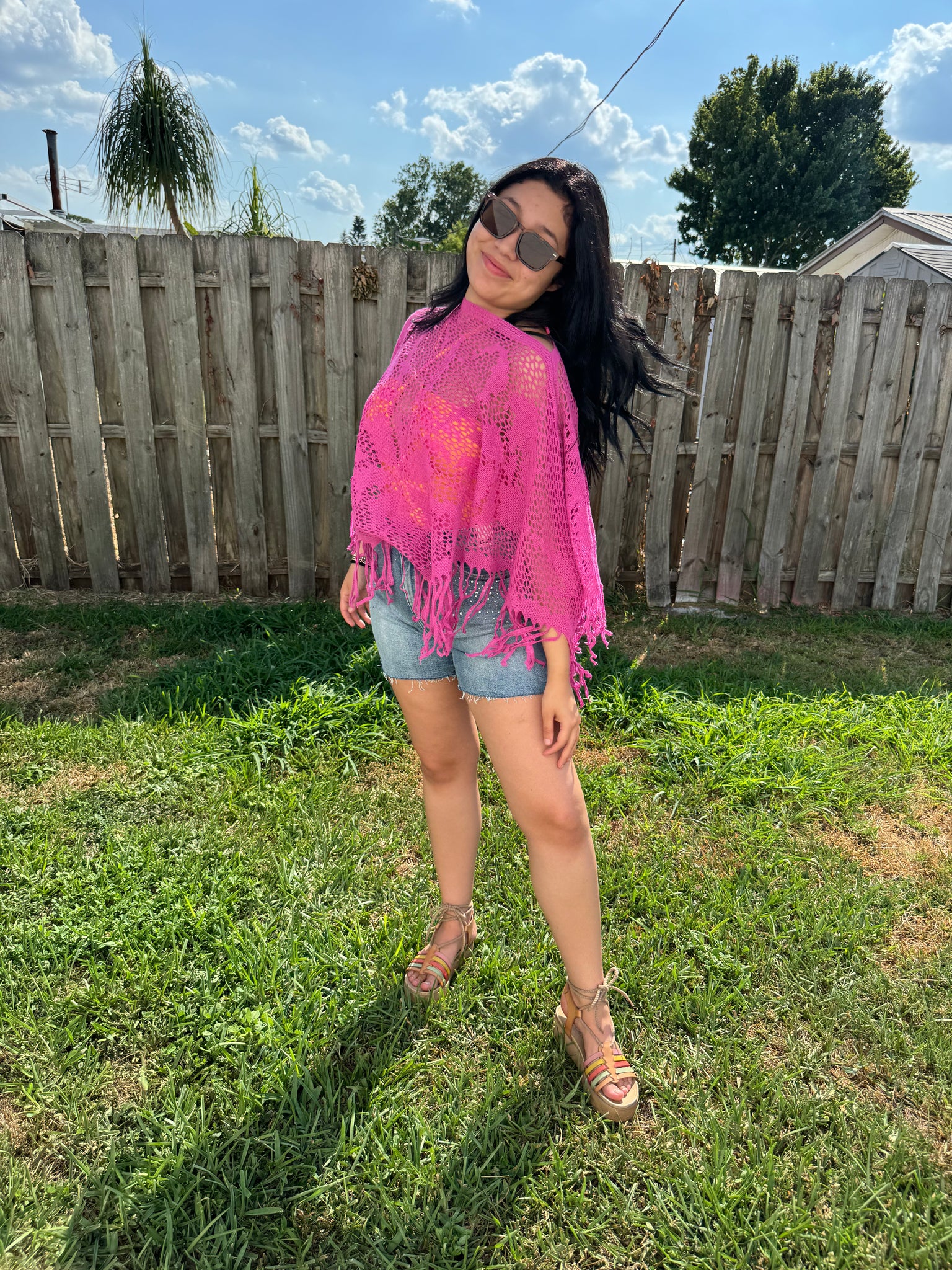 Clematis Knit Poncho