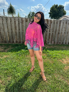 Clematis Knit Poncho