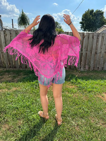 Clematis Knit Poncho