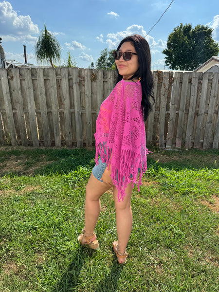 Clematis Knit Poncho