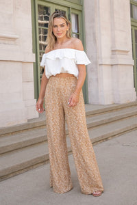 Golden Breeze Palazzo Pants