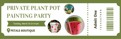 Private Plant Pot Painting Party