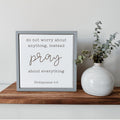 Philippians 4:6 Wood Sign