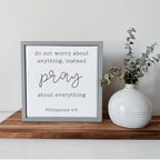 Philippians 4:6 Wood Sign