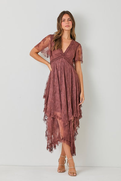 Chestnut Lace Dress