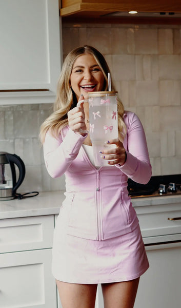 40oz Pink Bow Tumbler