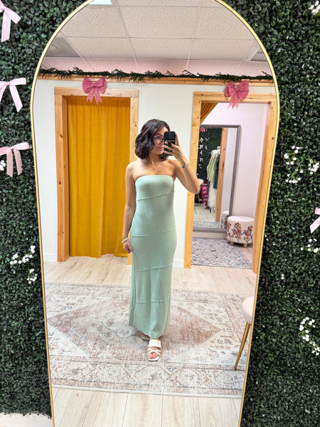 Mint Blossom Maternity Dress