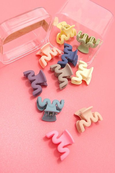 10 Mini Wavy Clips