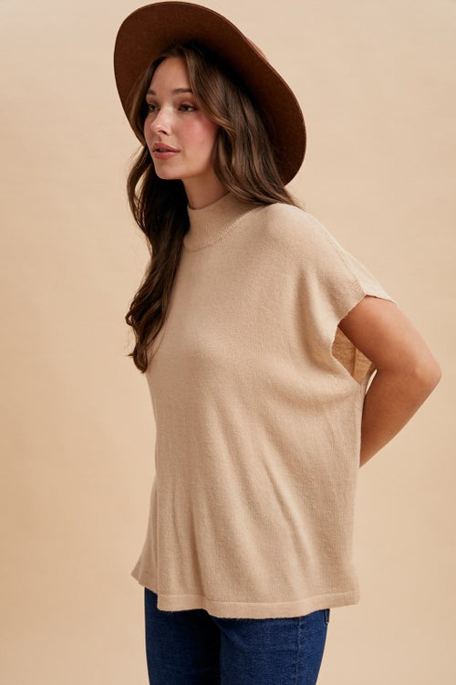 Barley-Beige Knit Sweater