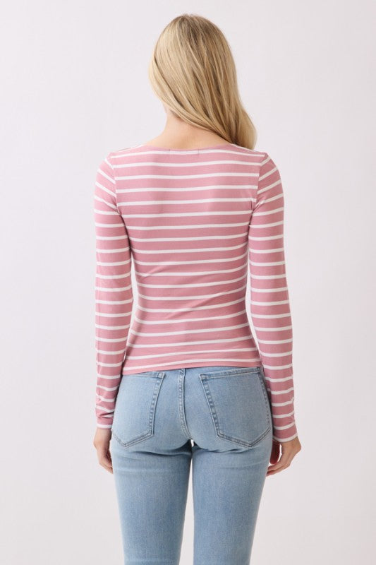 Peony Striped Long Sleeve