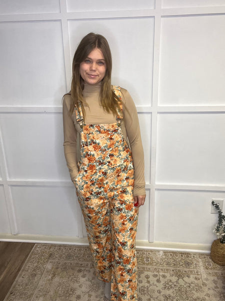 Autumn Flower Overalls