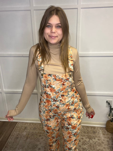 Autumn Flower Overalls