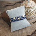 Cross Bracelet Navy Blue Stack