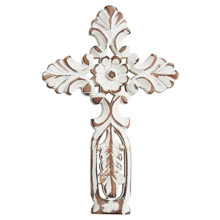 Flower Carved Cross