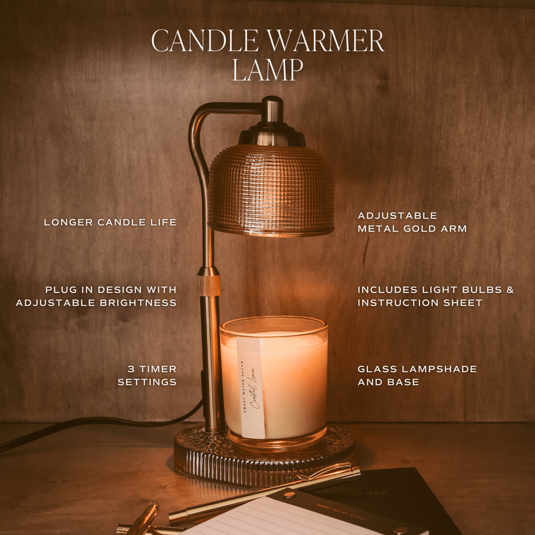 Brown Candle Lamp Warmer