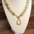 Chunky Green Beaded Statement Necklace