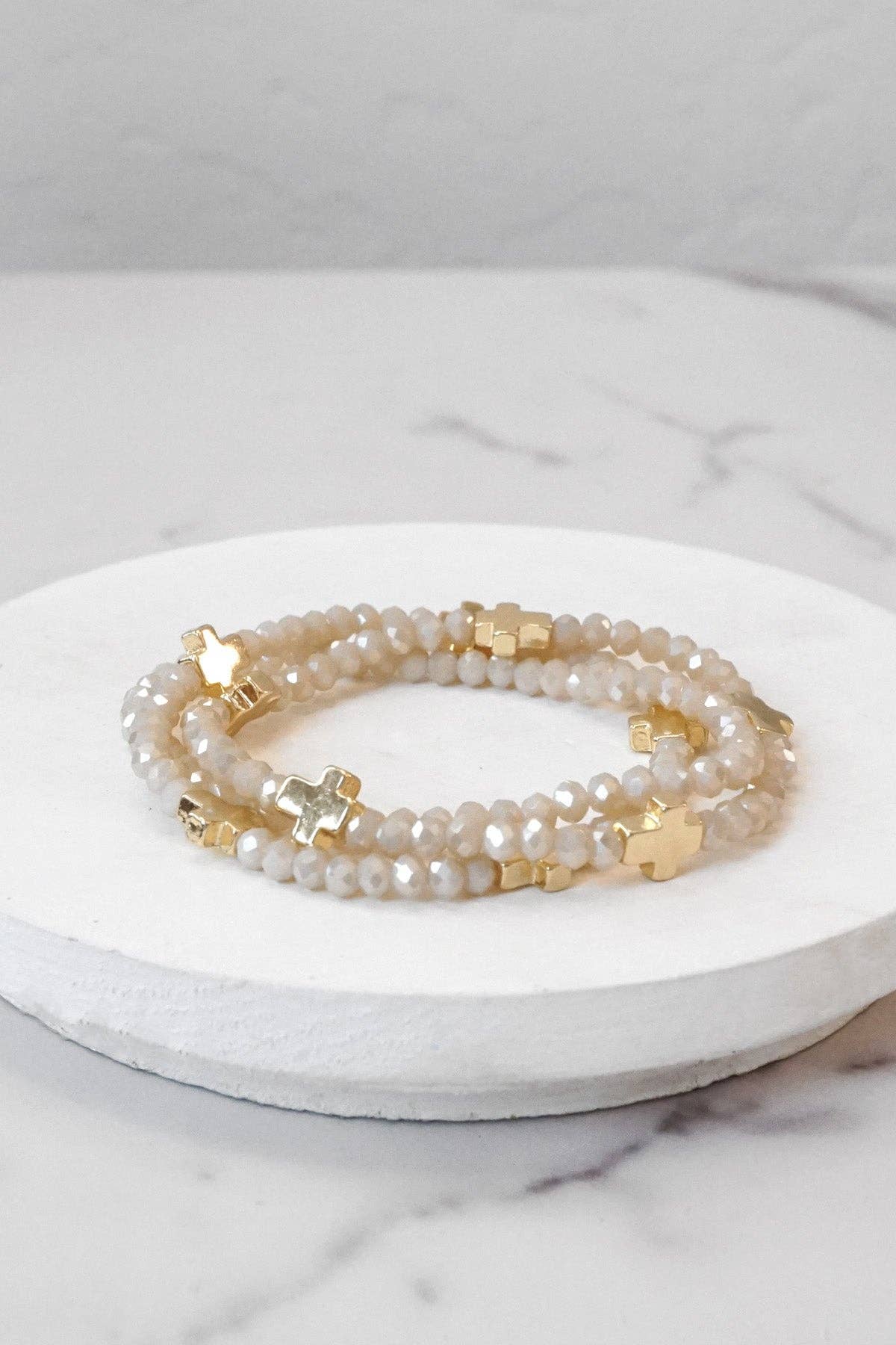 Cross Bracelet Ivory