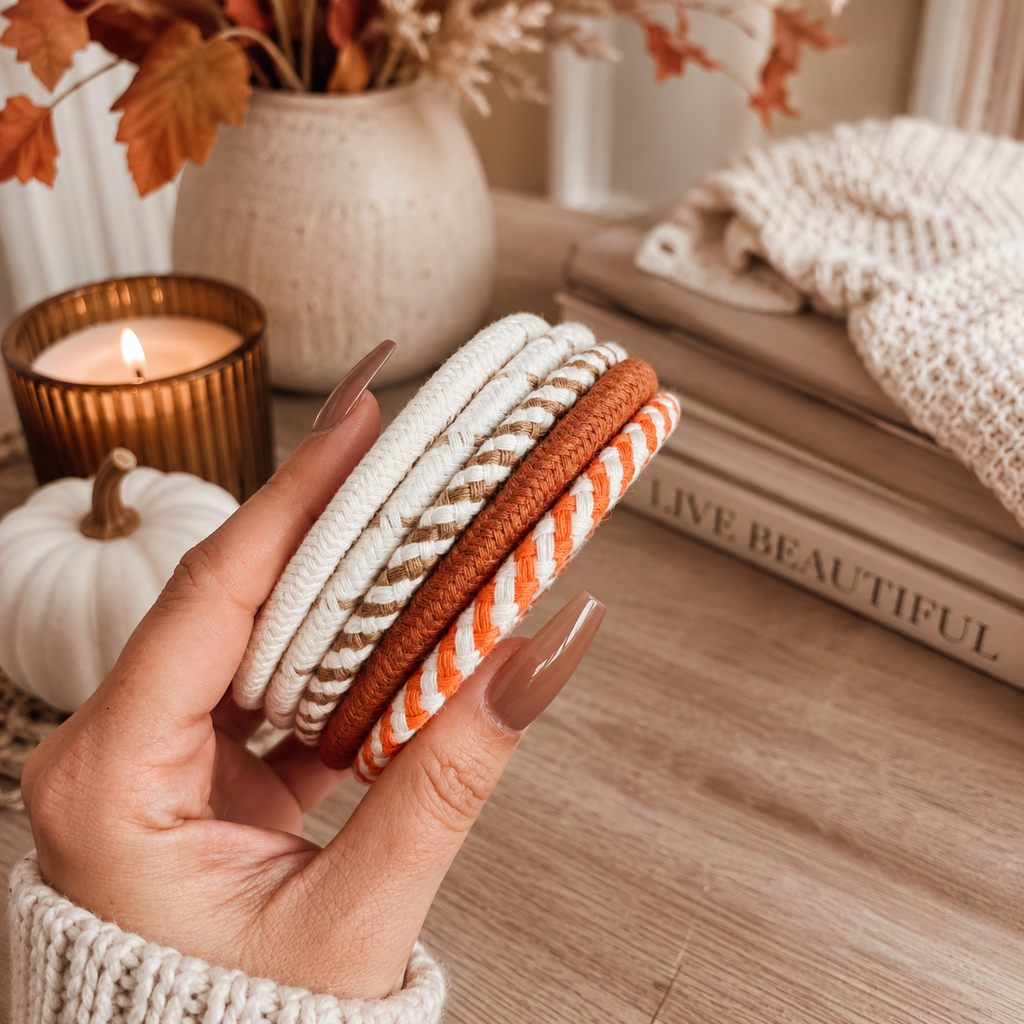 Brown White Dashes-4pk Coasters