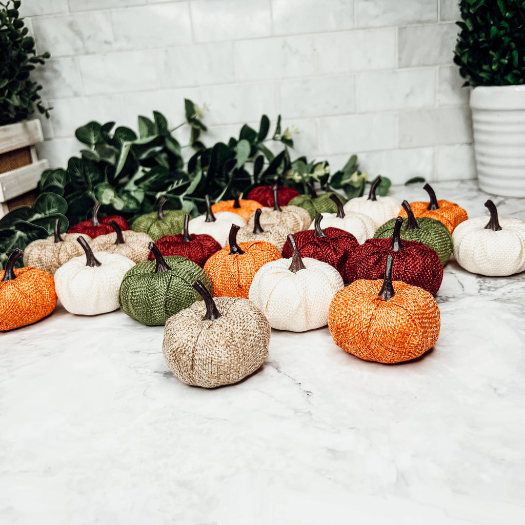 Green Mini Pumpkin Decorations