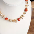 Beaded Glass Red Beads Necklace