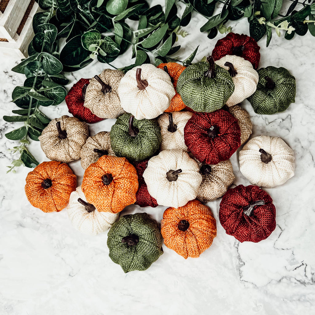 Burgundy Mini Pumpkin Decoration