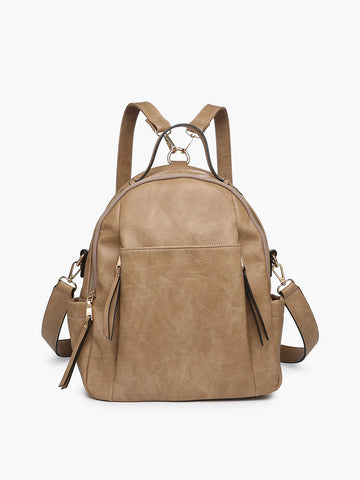 Convertible Taupe Backpack