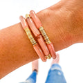 Blush-Gold Tube Bamboo Bracelet
