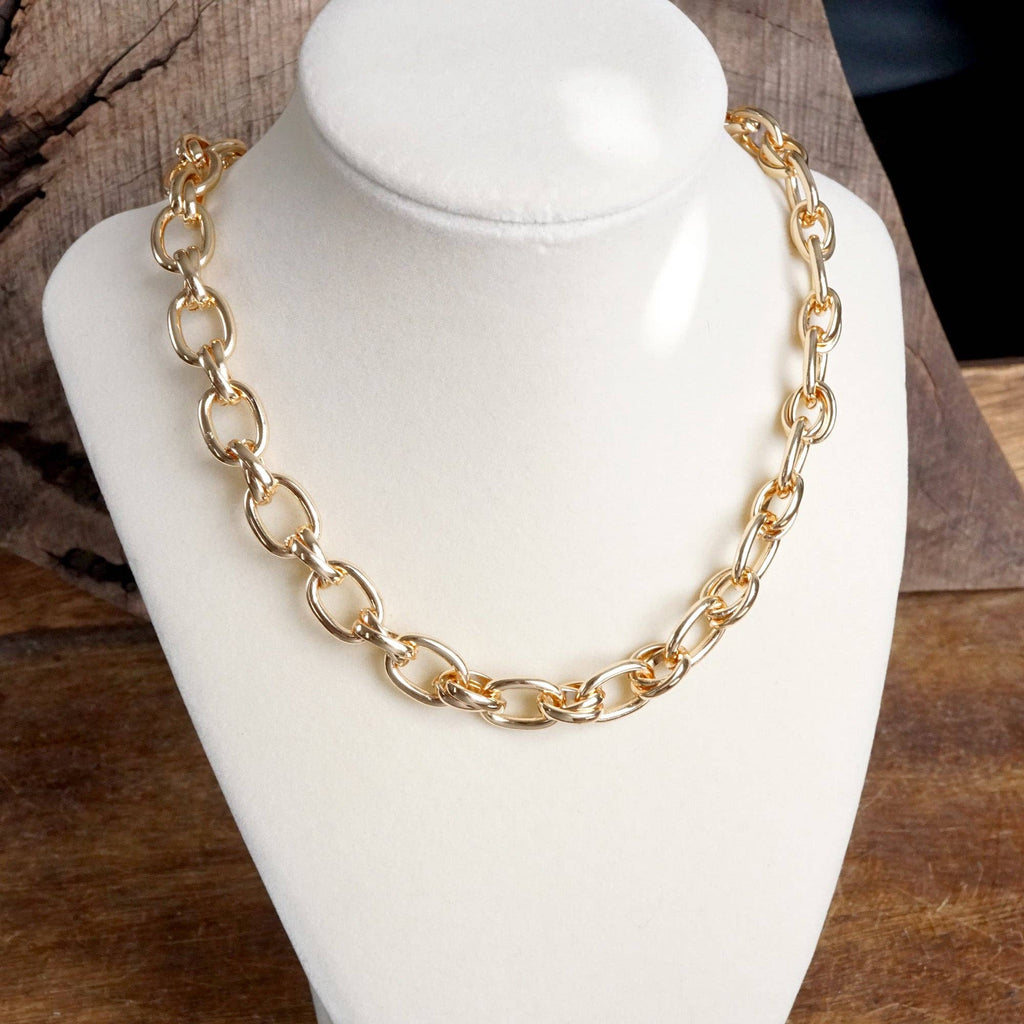 Cable Chunky Fancy Chain Necklace